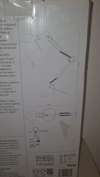 Veioza cap si brat reglabil - 40 W - NOUA
